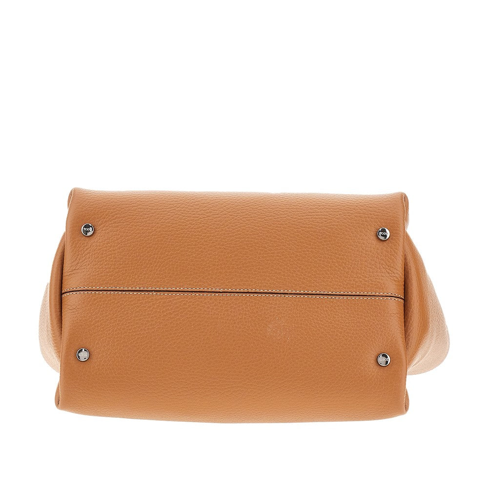 Borsa shopping mini in pelle martellata