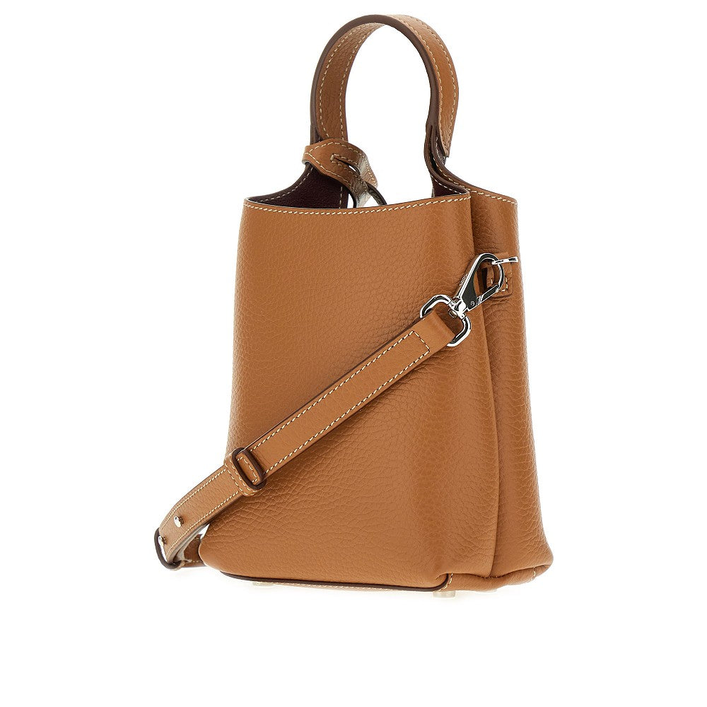 Micro bag in pelle con charm T Timeless