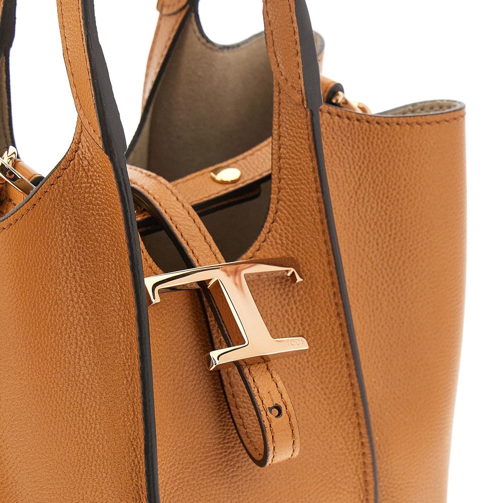 Grain leather micro T Timeless shopping bag