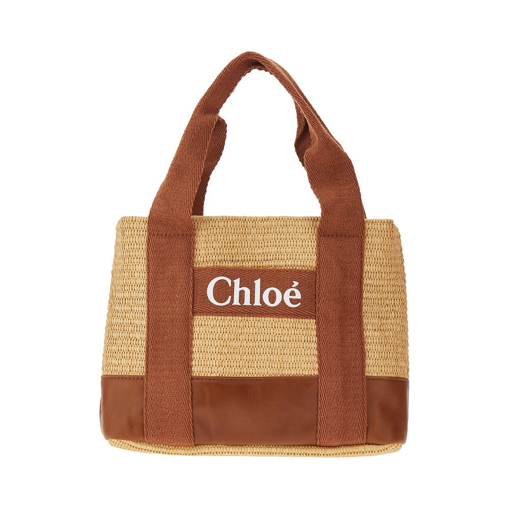 Borsa Kids in rafia intrecciata