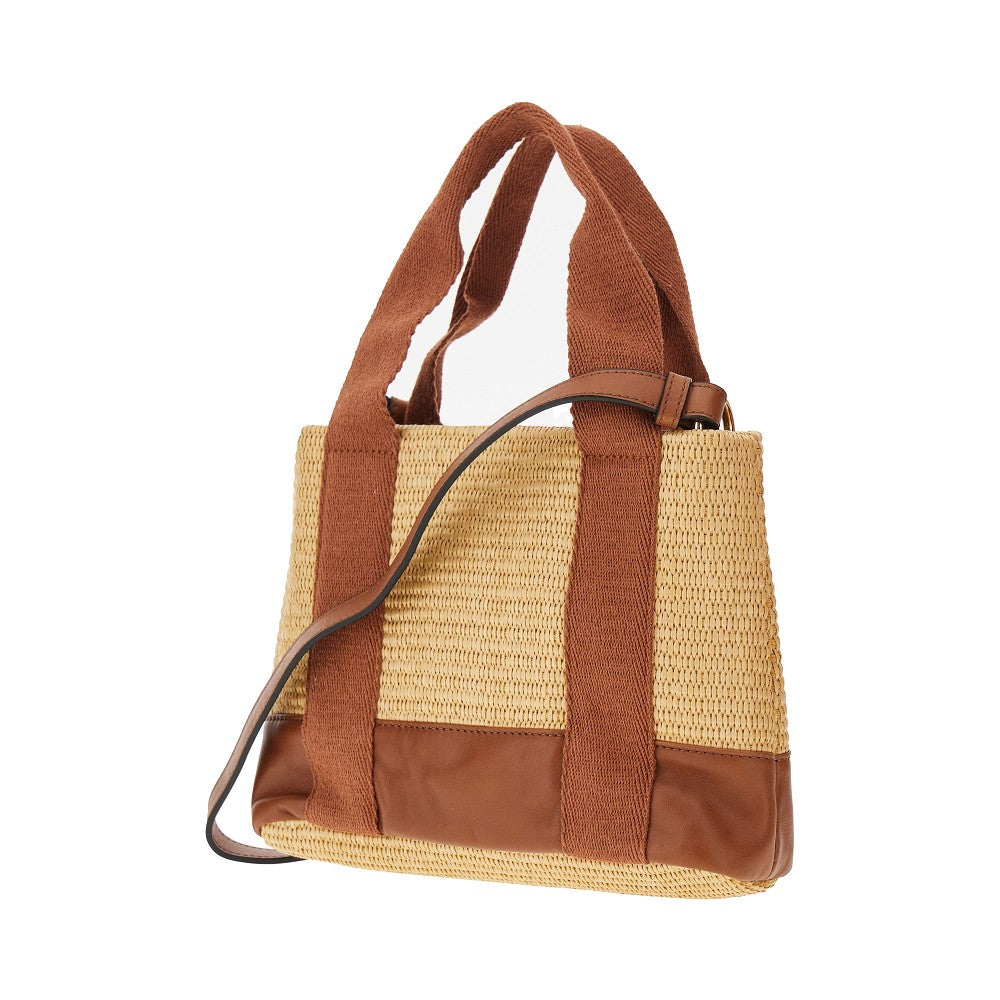 Borsa Kids in rafia intrecciata
