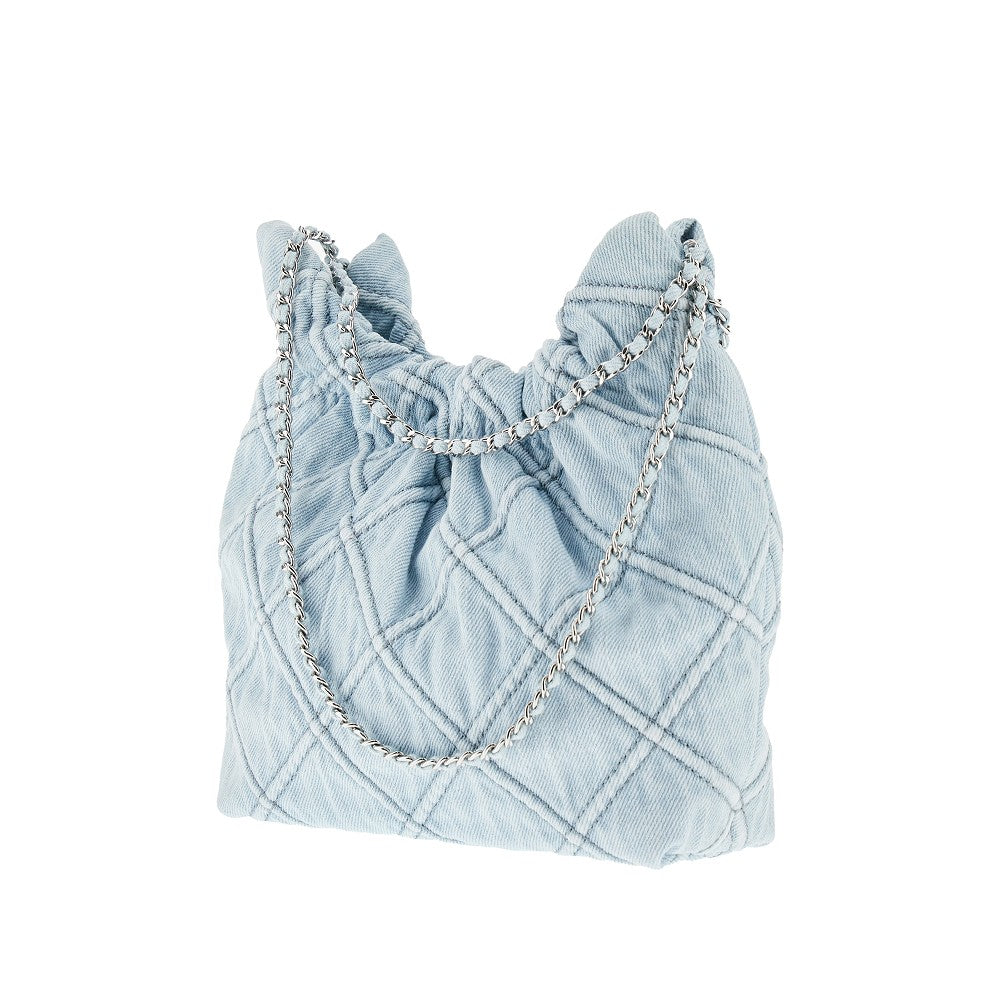 Mini 'Flemin' denim hobo bag