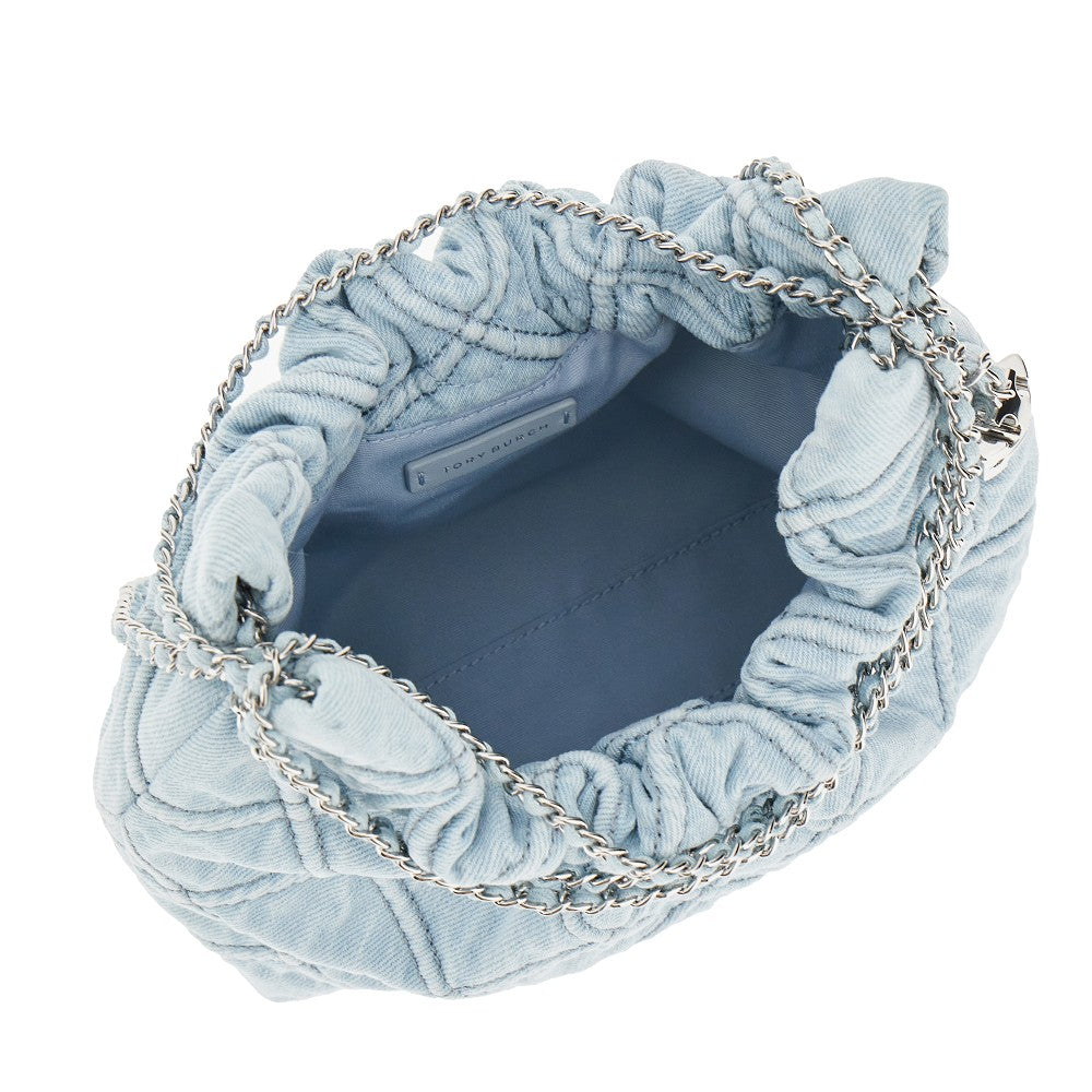 Mini 'Flemin' denim hobo bag