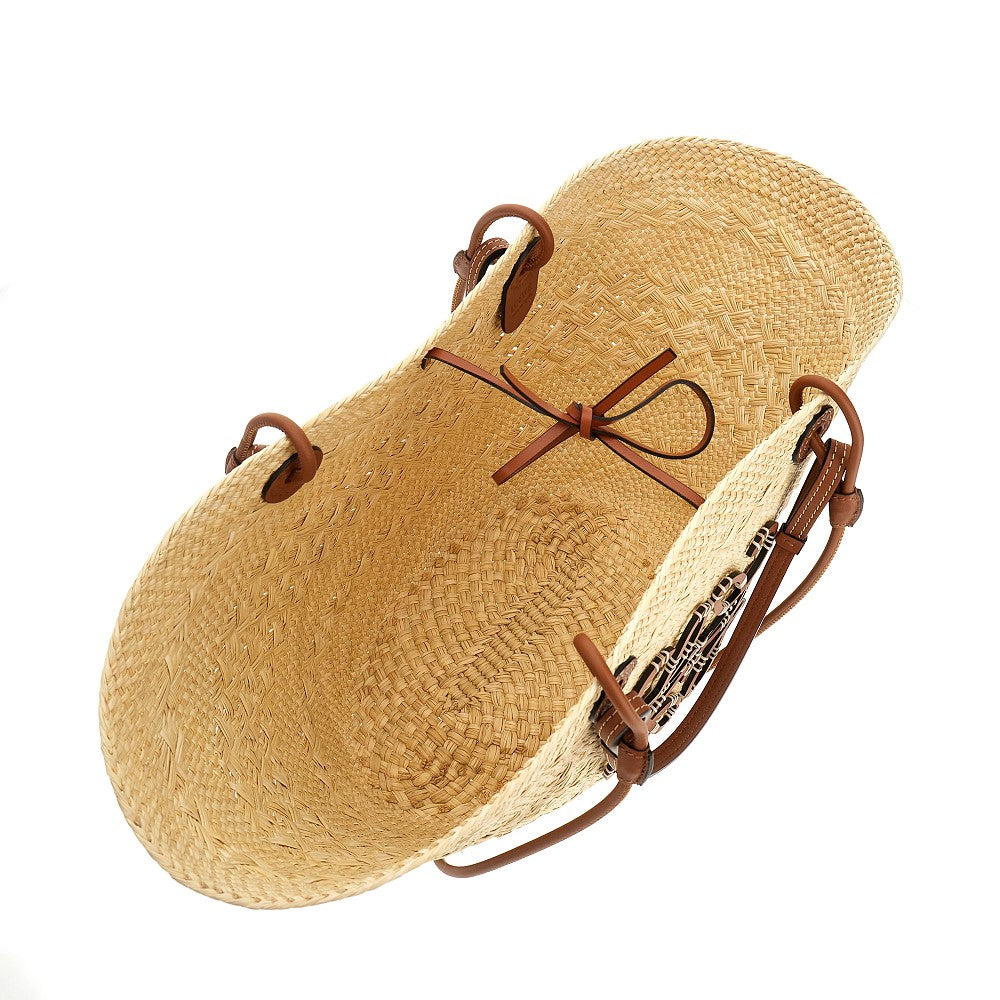 Iraca palm medium basket bag