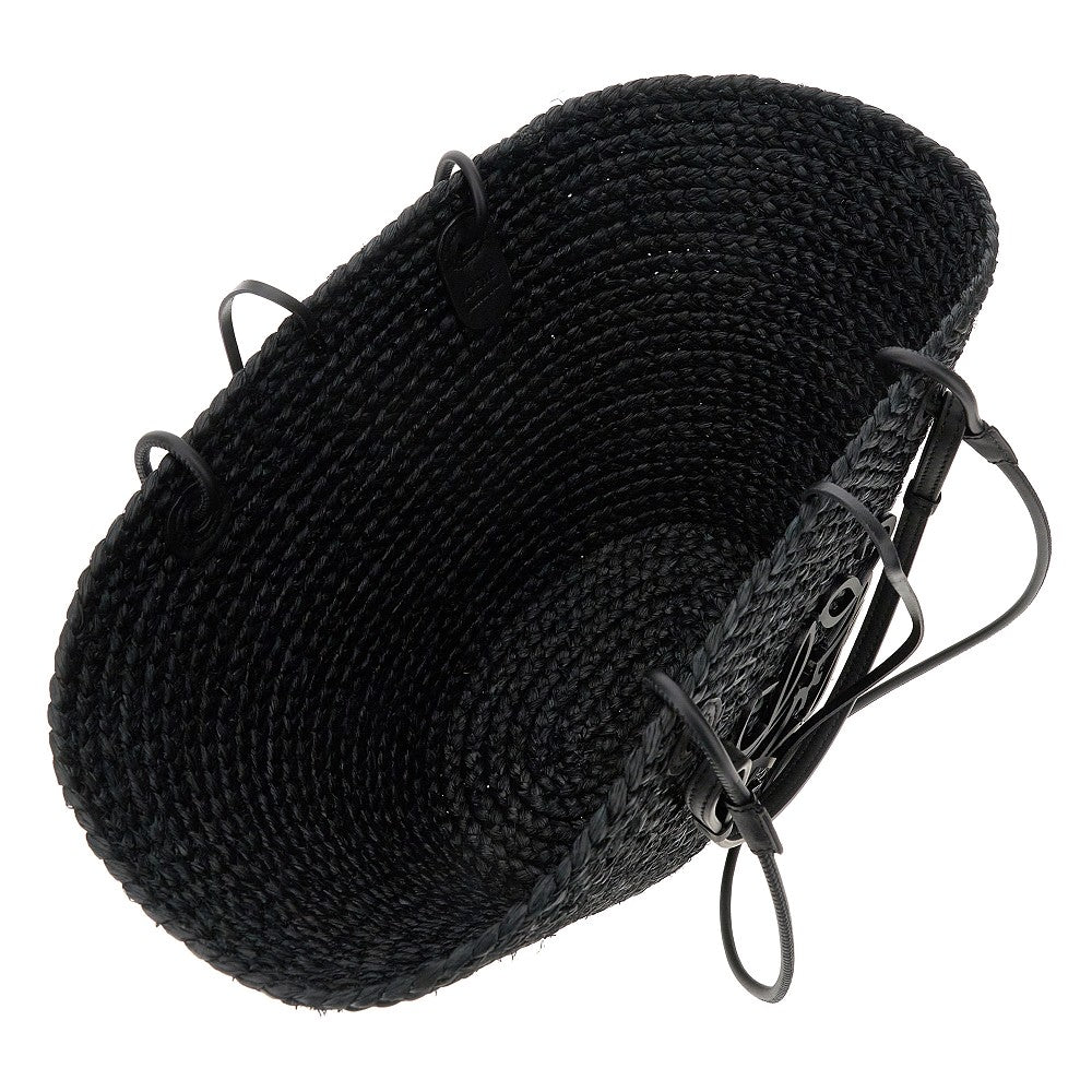 'Anagram' raffia basket bag
