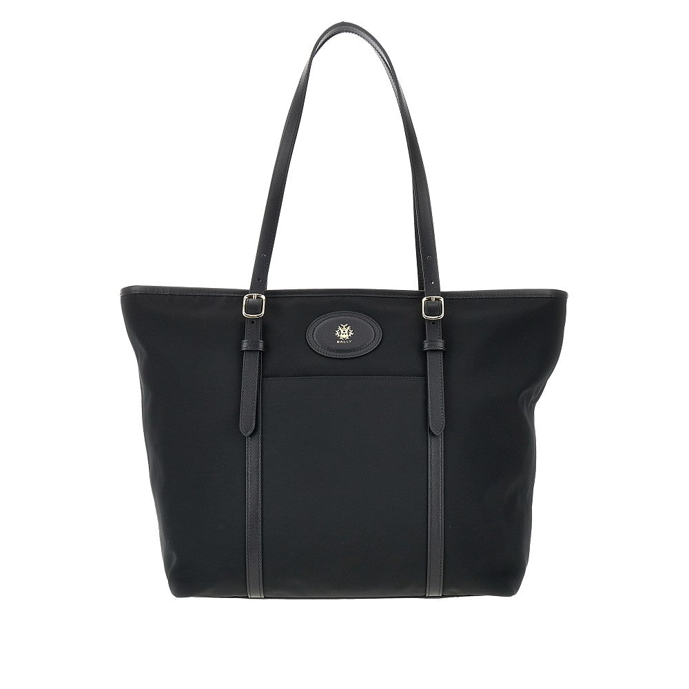 'B-Light' nylon and leather tote bag