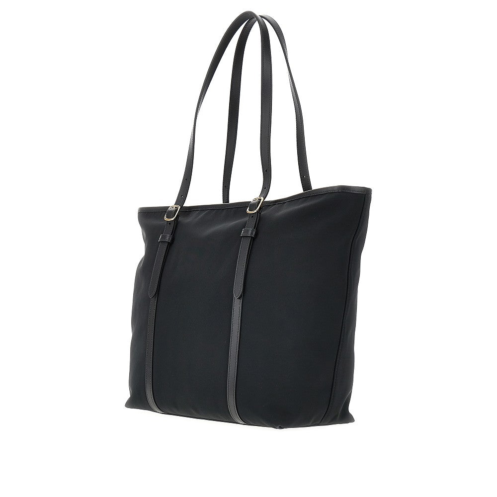 'B-Light' nylon and leather tote bag