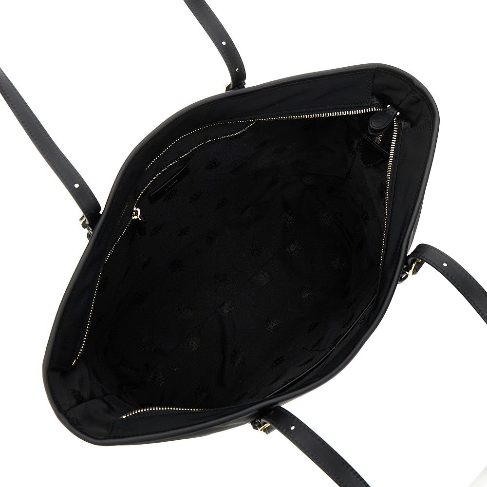 'B-Light' nylon and leather tote bag