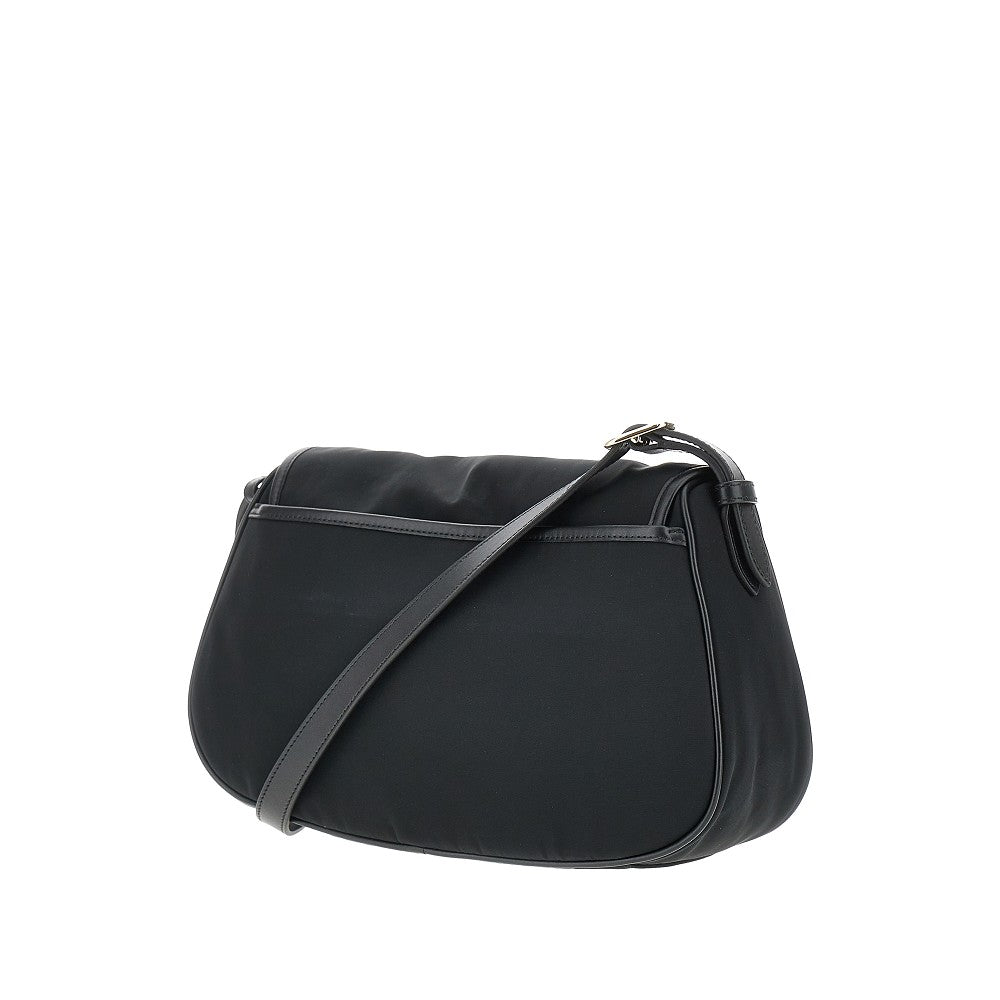 'B-Light' nylon and leather shoulder bag