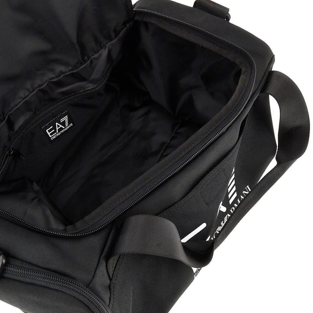 Technical canvas small duffle bag