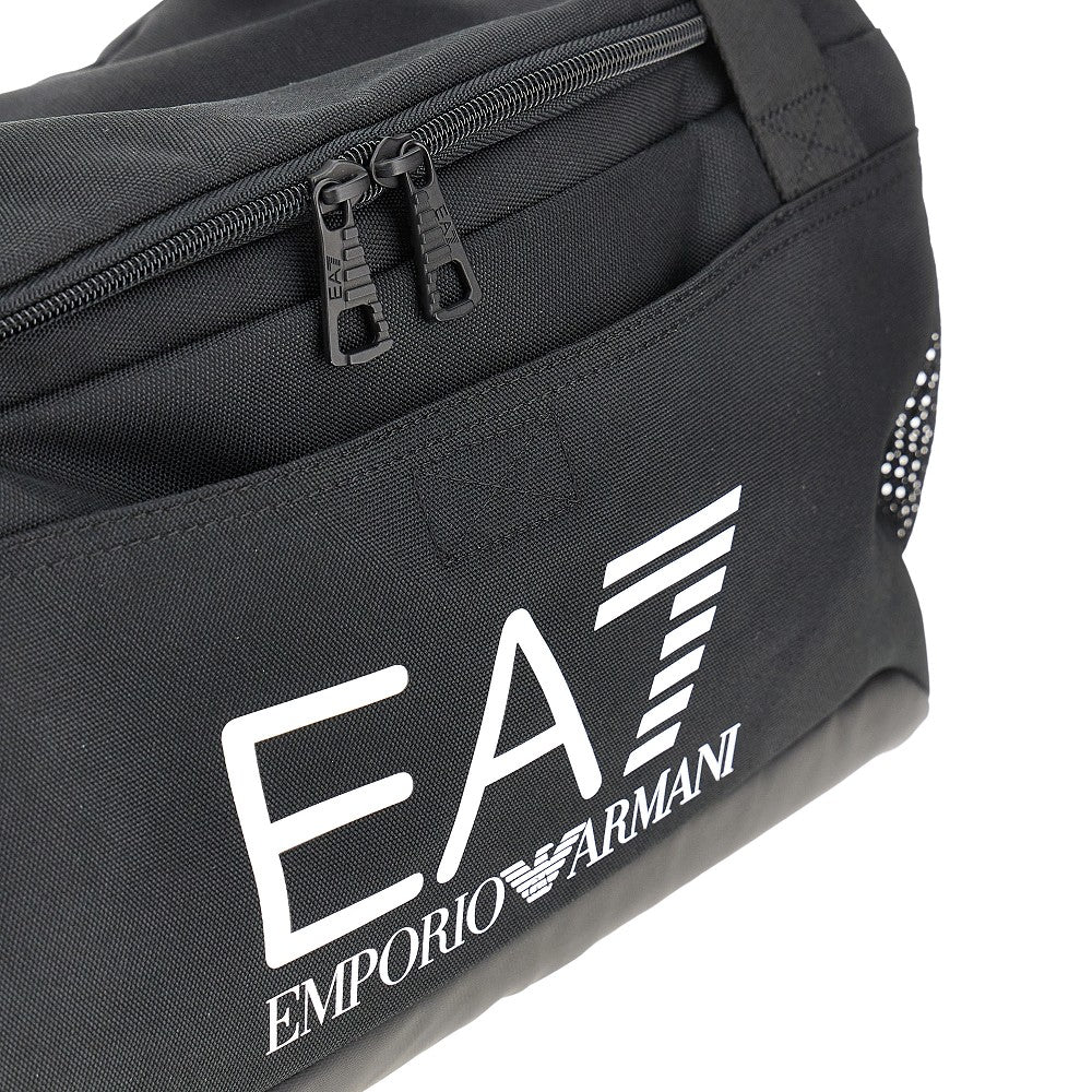 Technical canvas small duffle bag