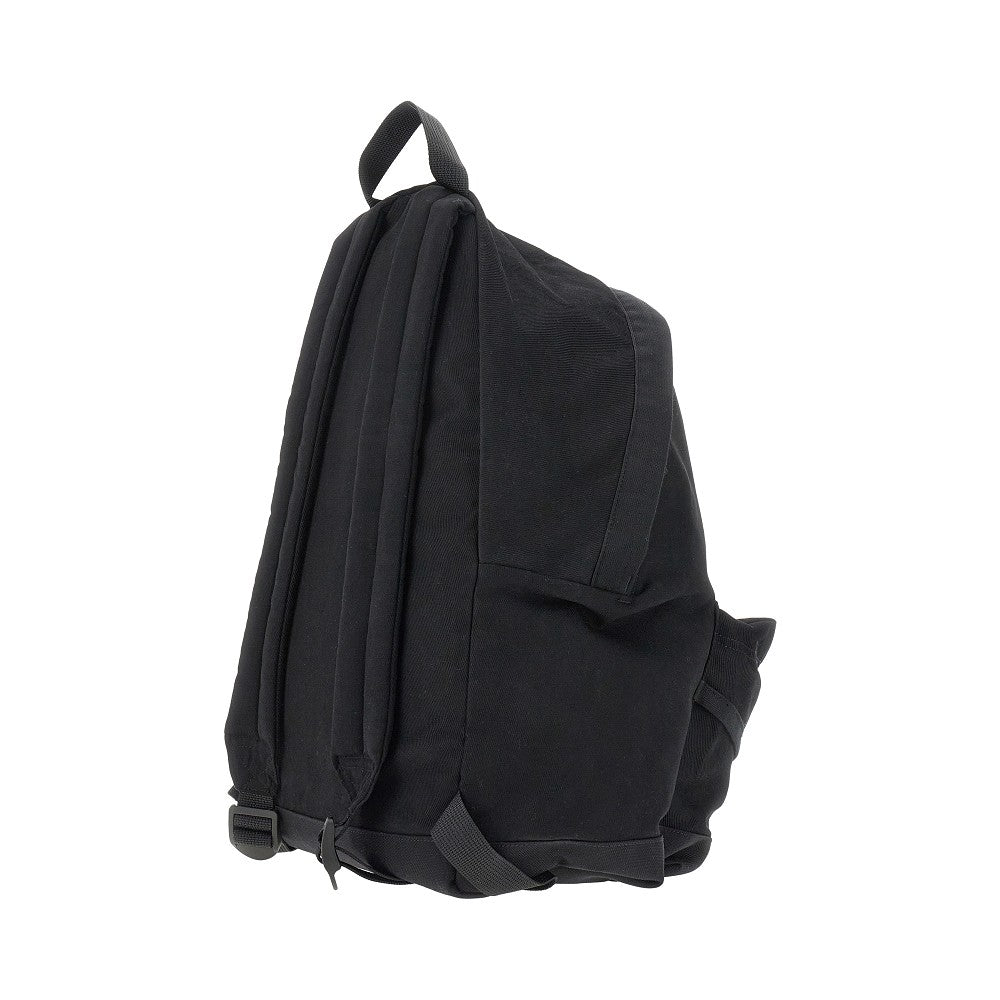 Logo embroidery cotton-blend backpack