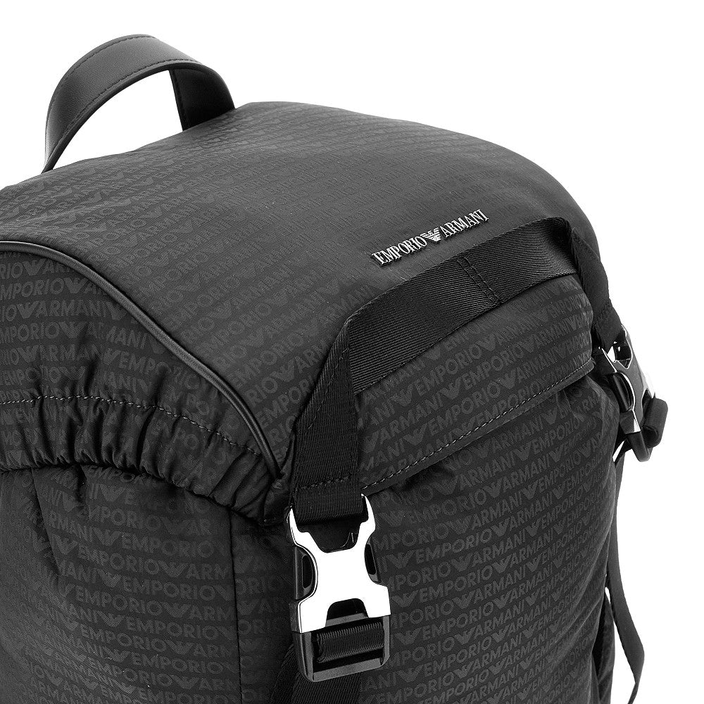 All-over logo jacquard nylon backpack