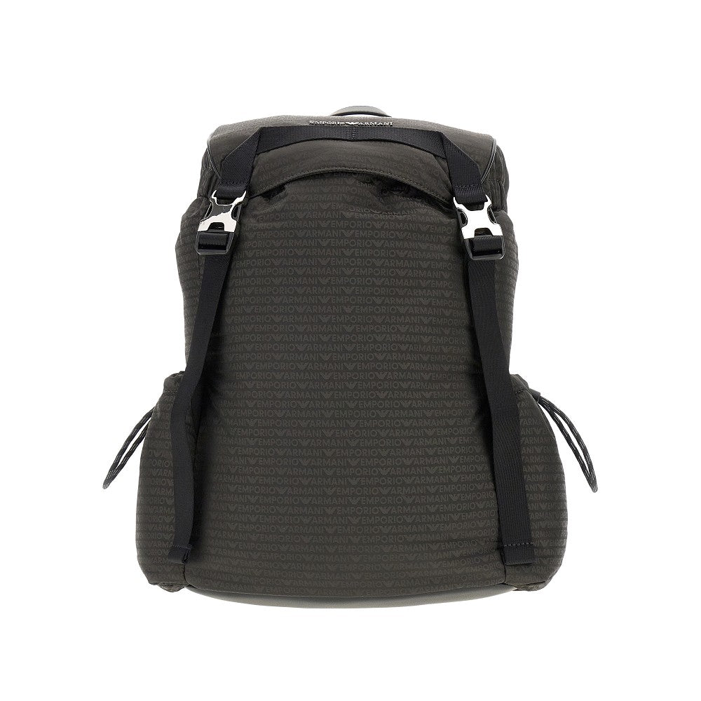 All-over logo jacquard nylon backpack