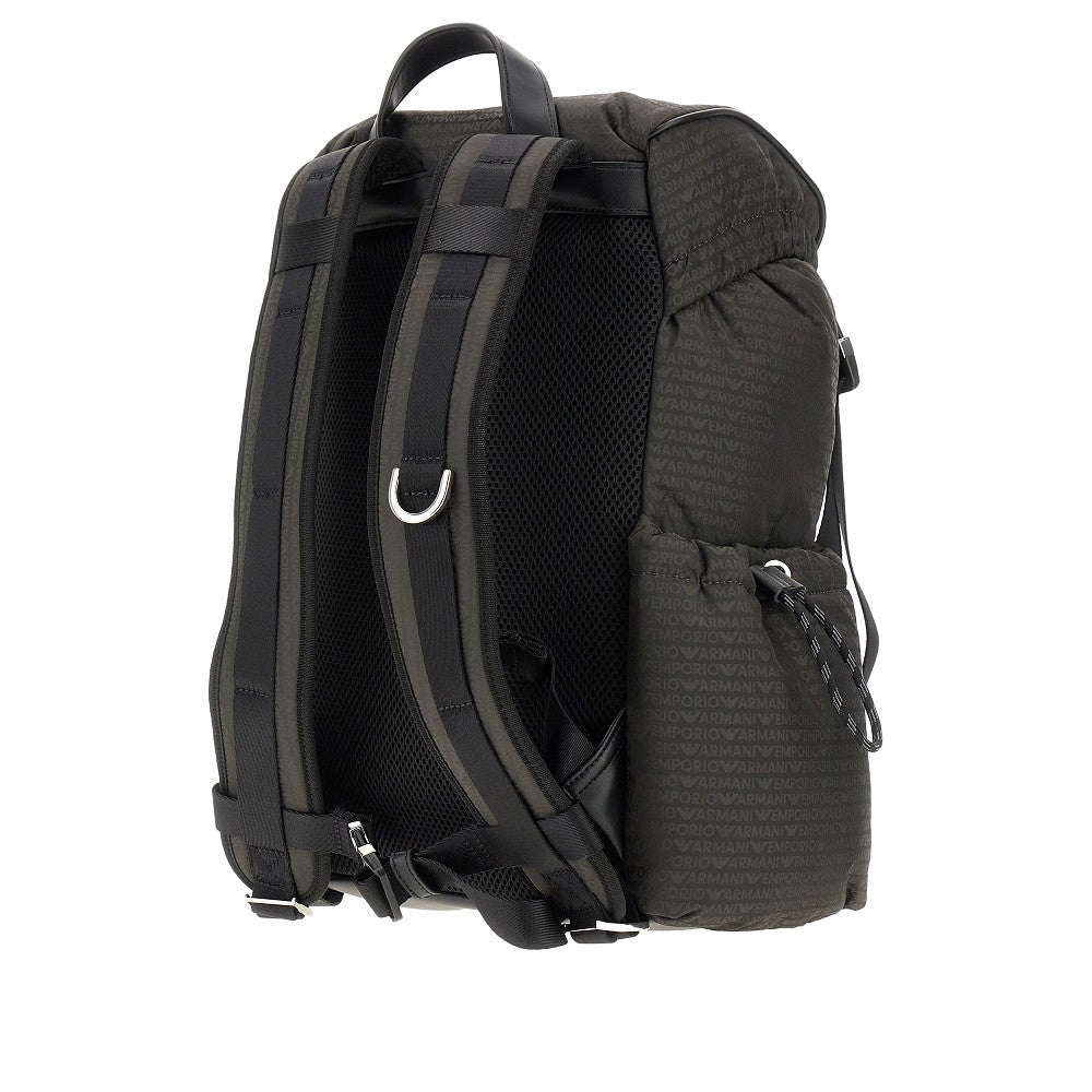 All-over logo jacquard nylon backpack