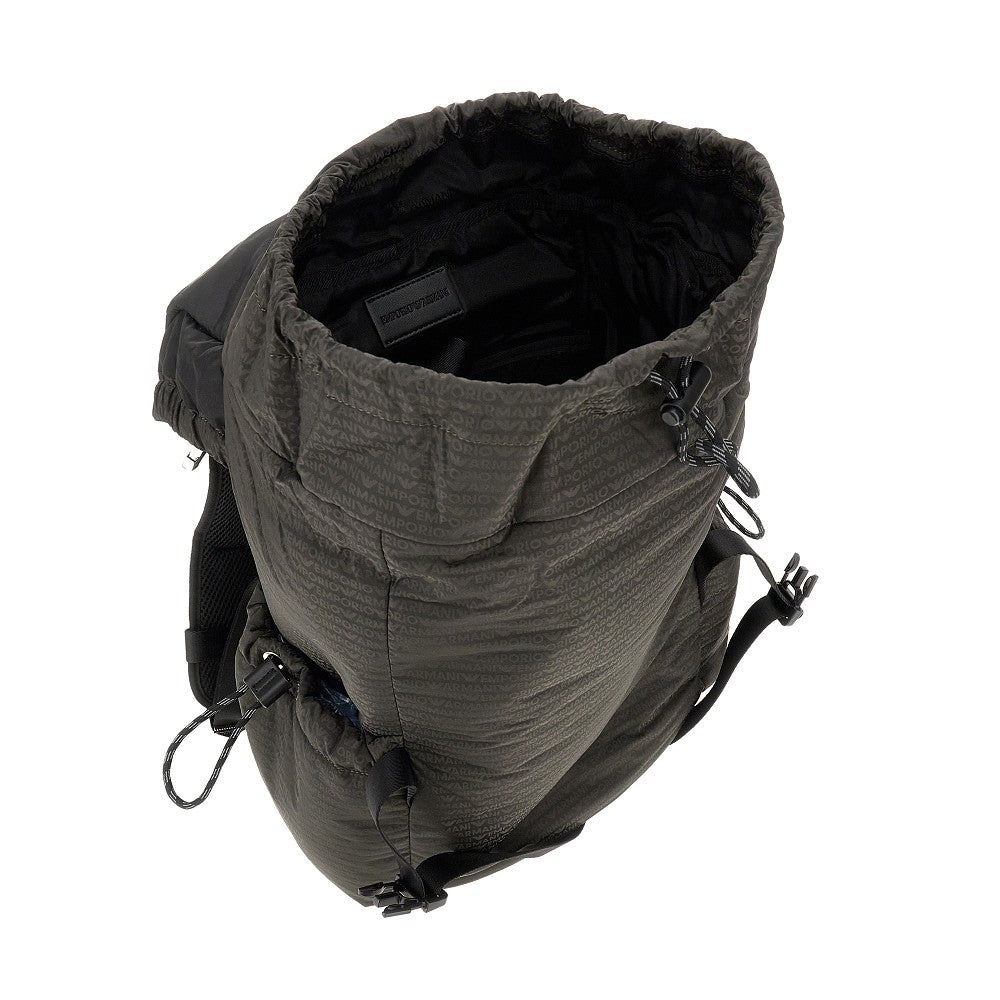 All-over logo jacquard nylon backpack