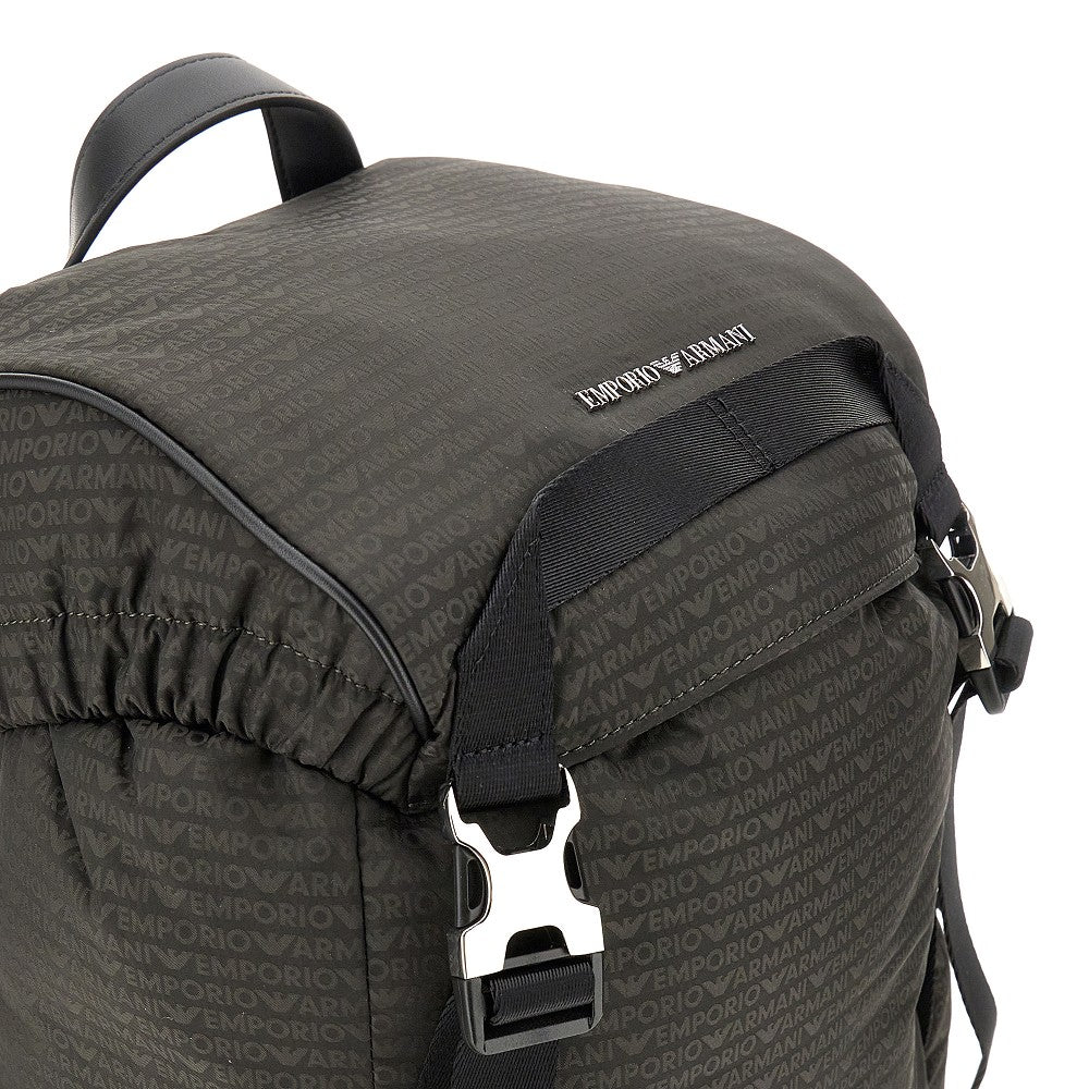 All-over logo jacquard nylon backpack