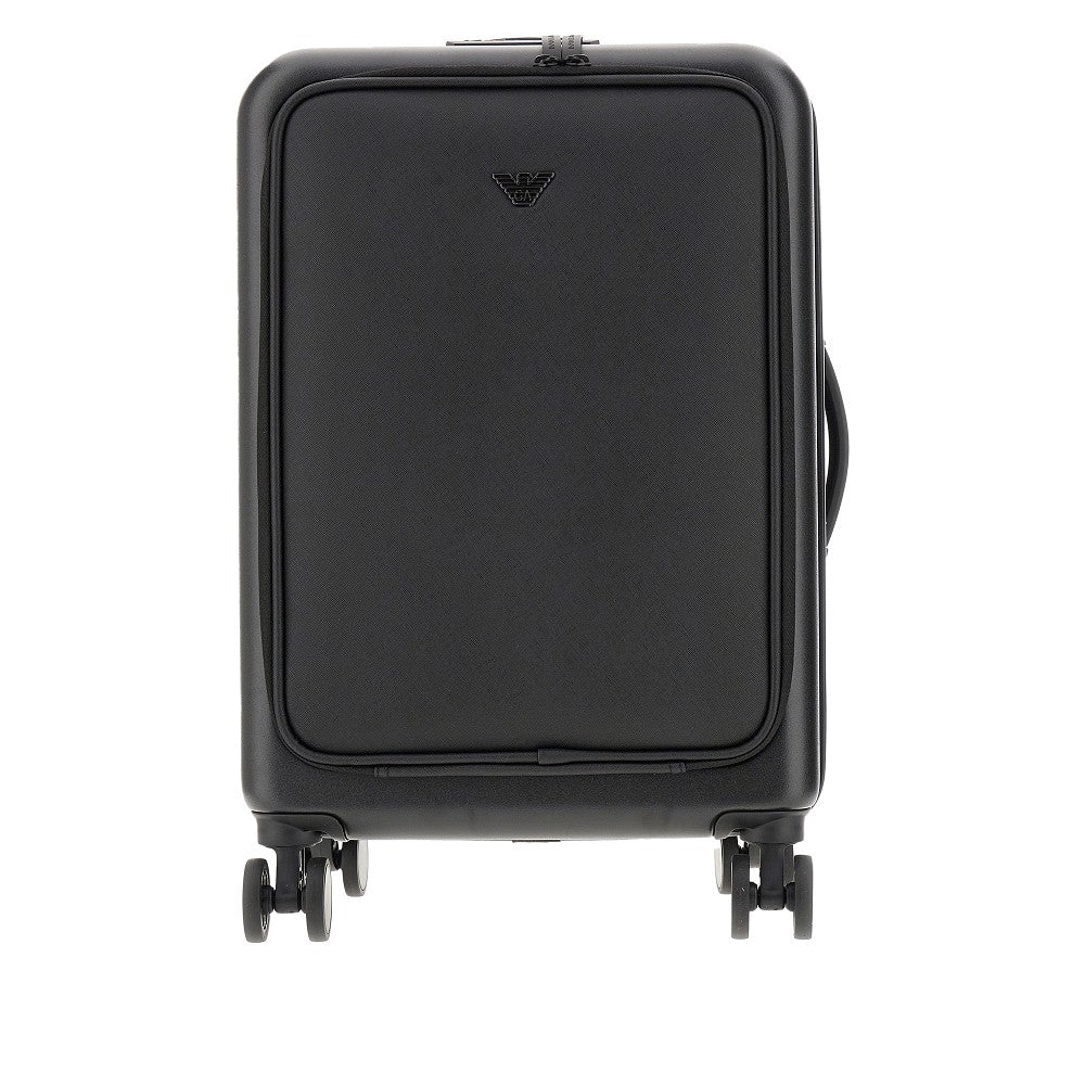 ABS and faux leather cabin trolley
