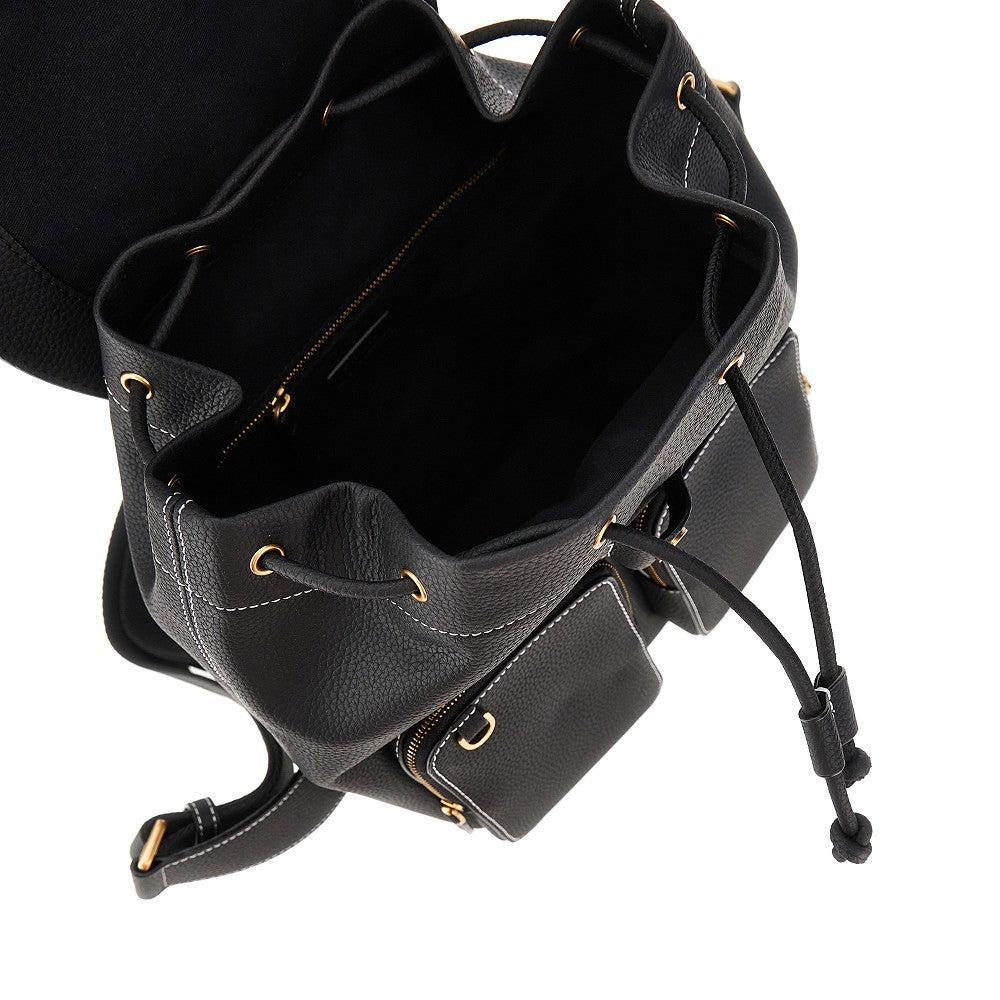 Zaino in pelle bottalata con ricamo Love Bird