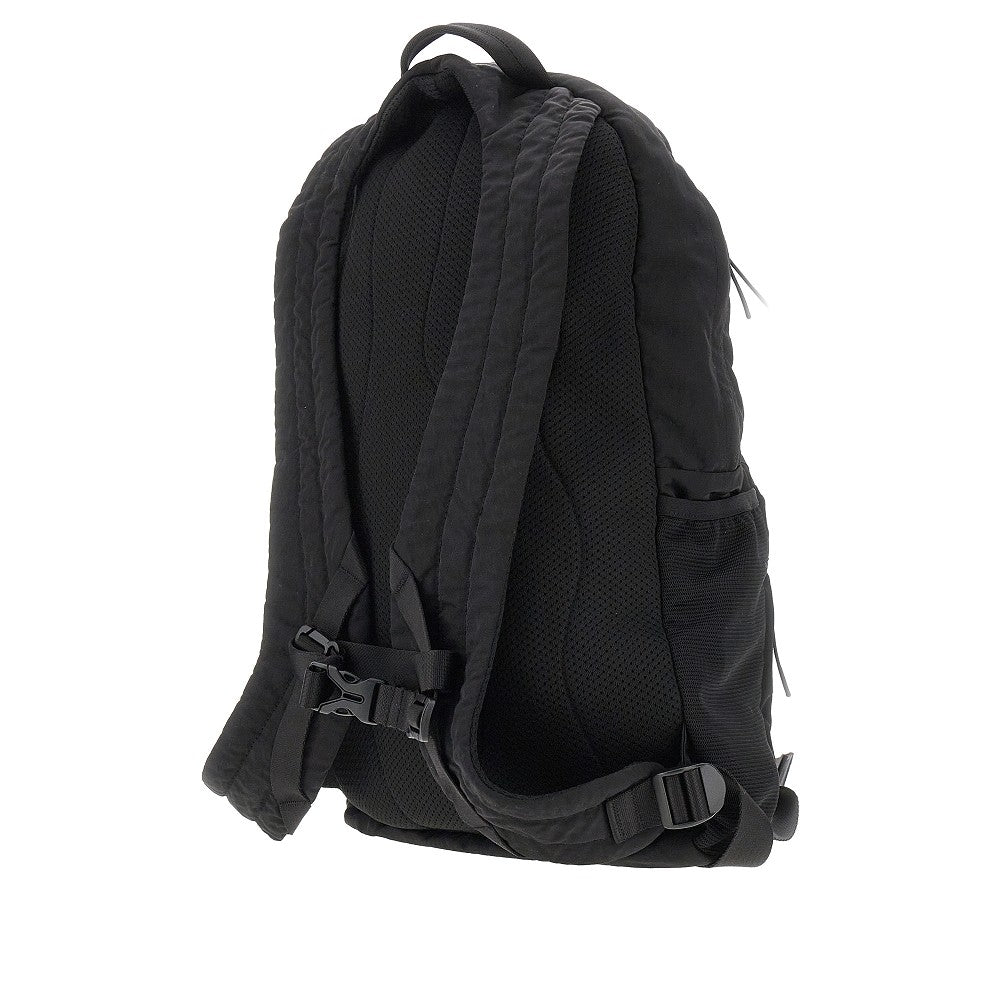 Nylon backpack with lens detail