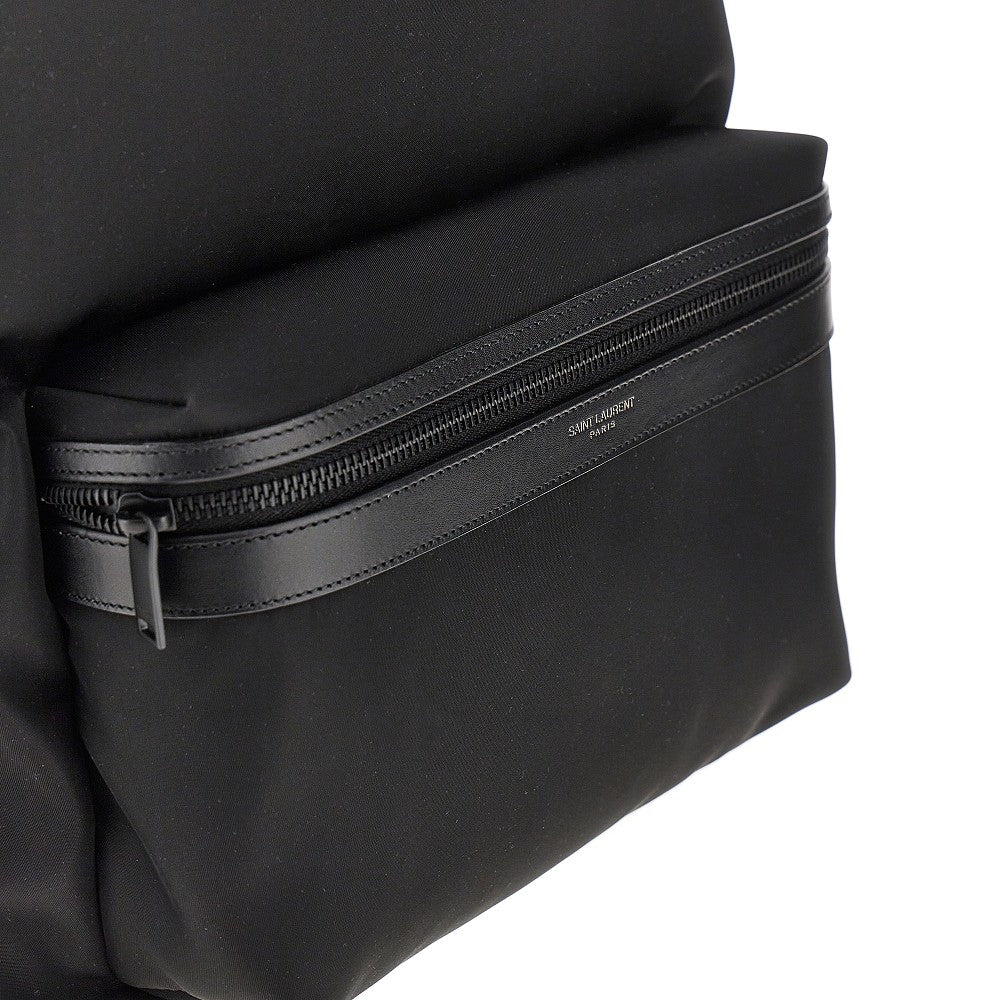 Zaino 'City' in nylon con finiture in pelle