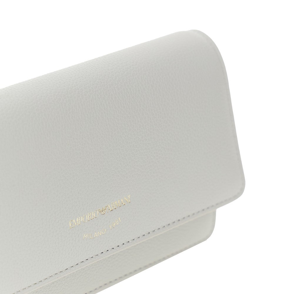 Clutch in pelle granata con catena