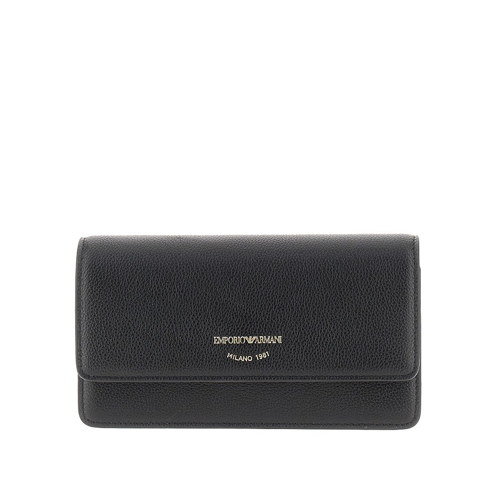 Clutch in pelle granata con catena