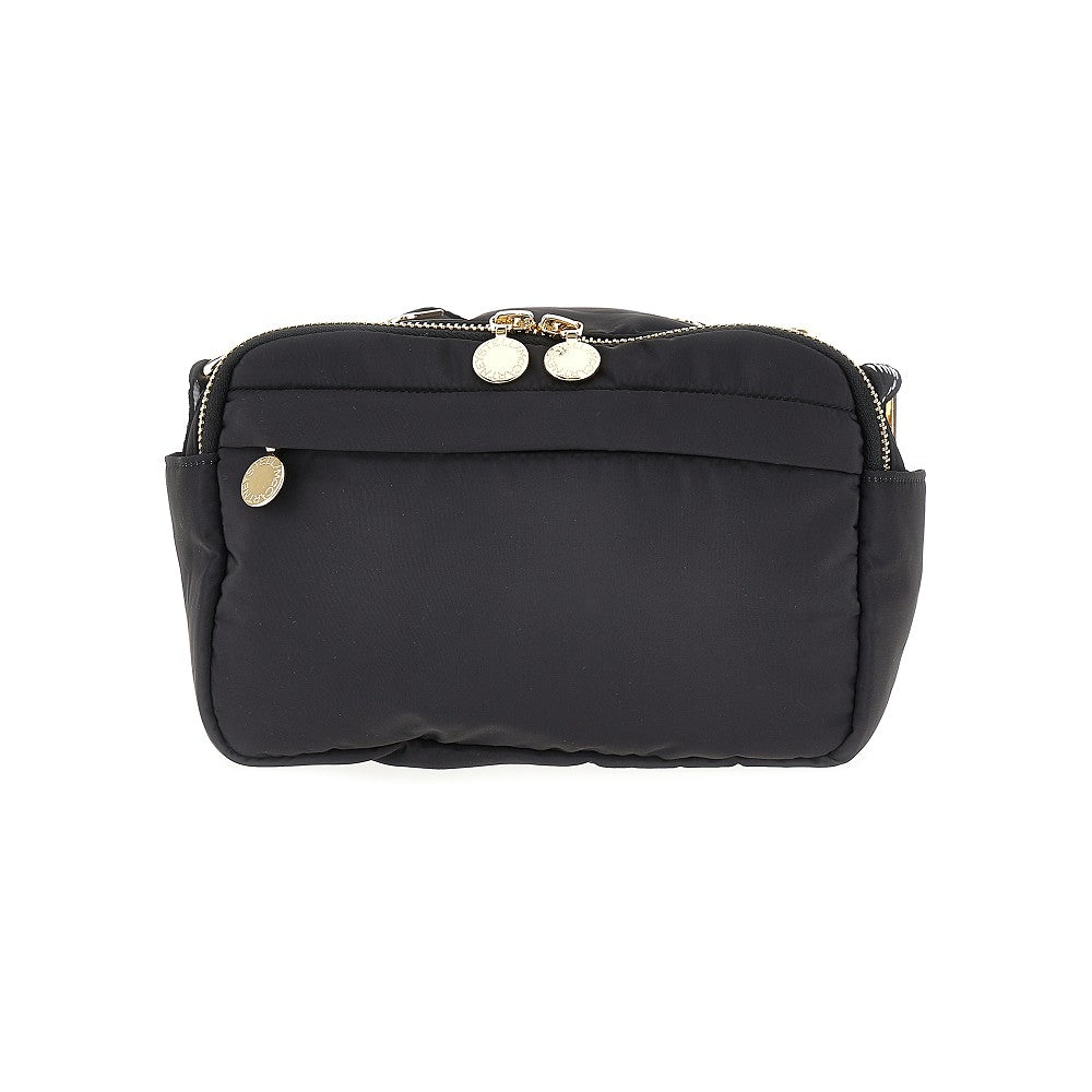 Nylon kids bag with branded shoulder strap