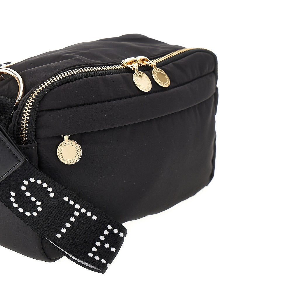 Nylon kids bag with branded shoulder strap
