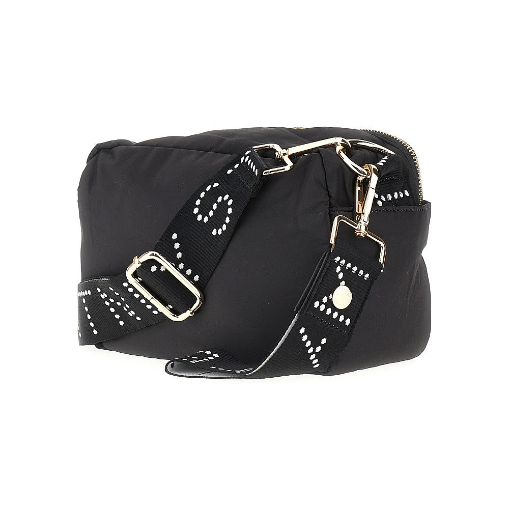 Nylon kids bag with branded shoulder strap