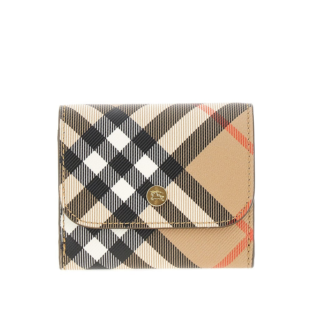 Check coated fabric coin purse