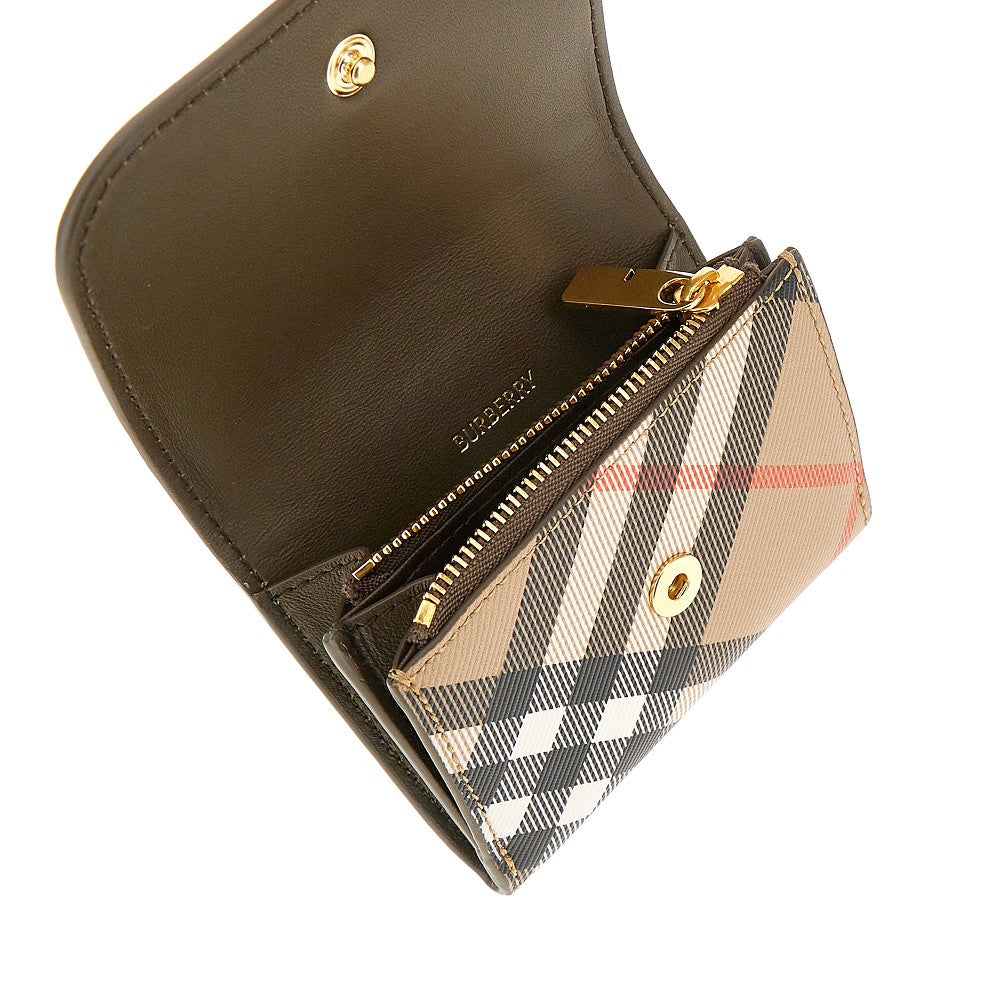 Check coated fabric coin purse