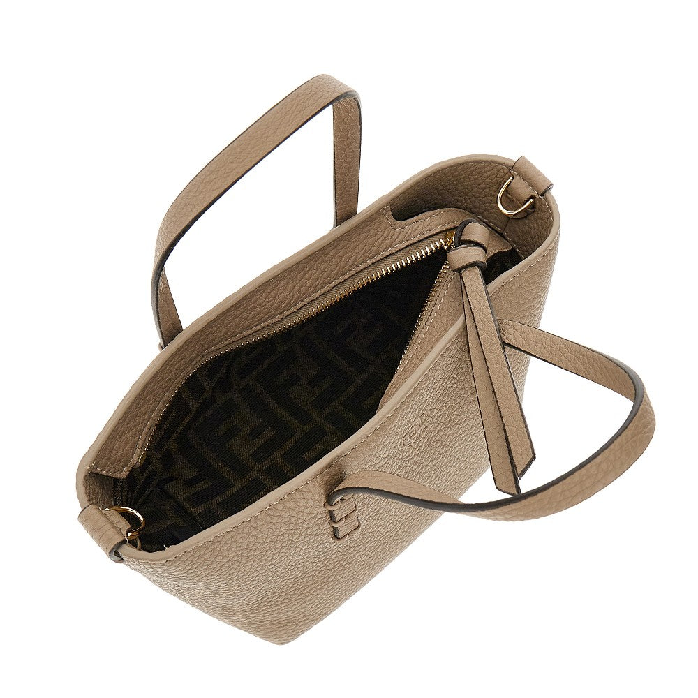 Mini shopping bag 'Roll' in pelle