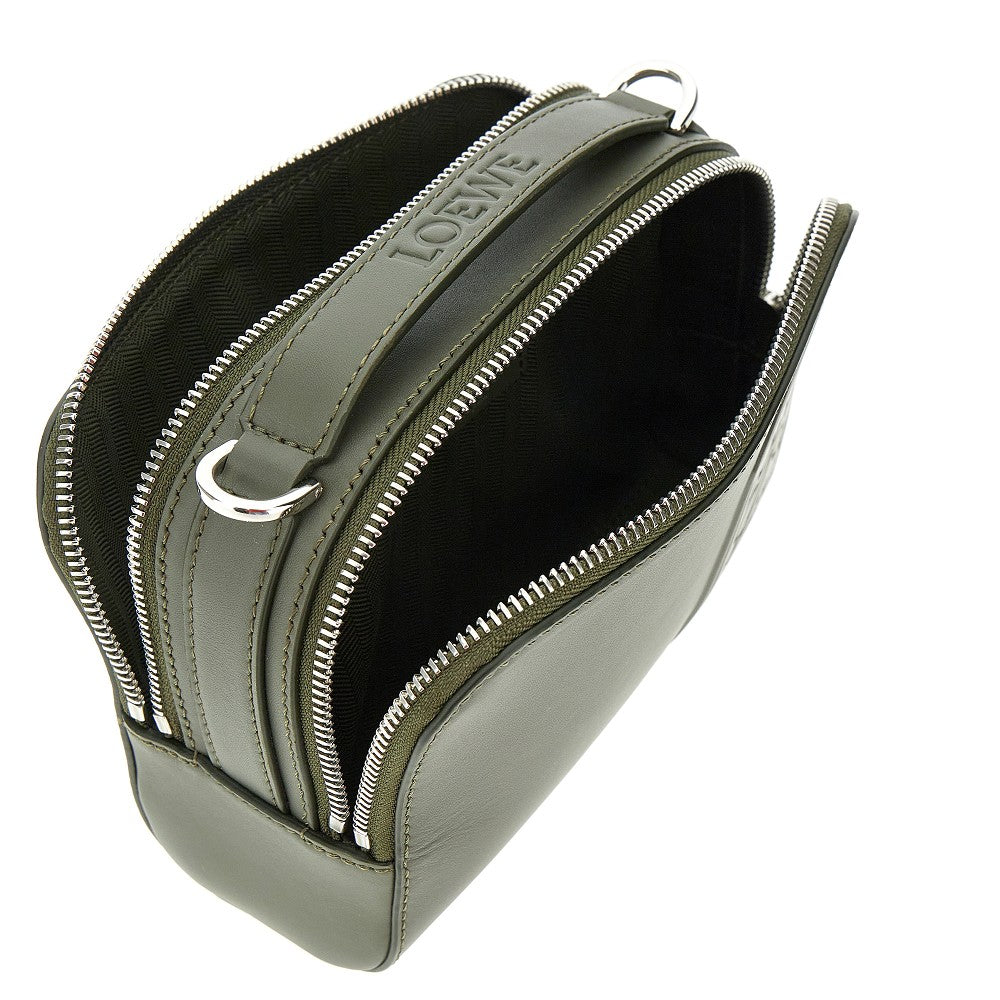 Leather mini 'Anagram' crossbody bag