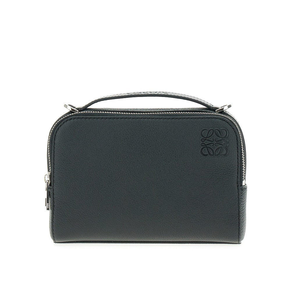 Grained leather mini crossbody bag