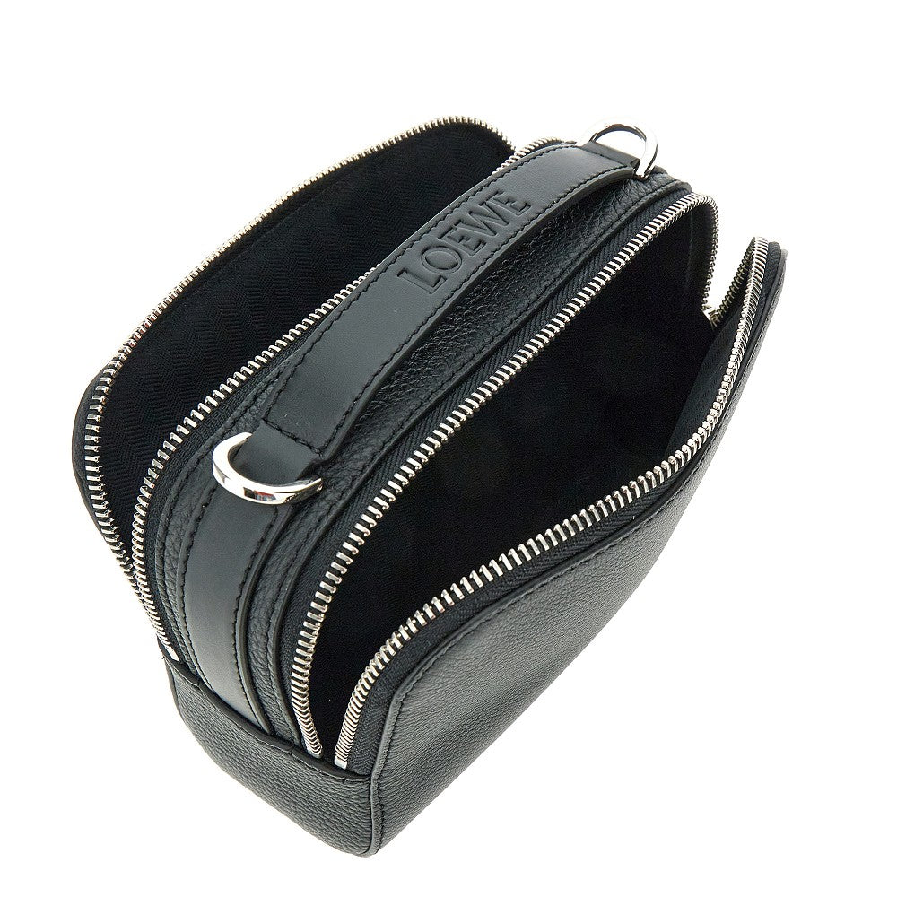 Grained leather mini crossbody bag