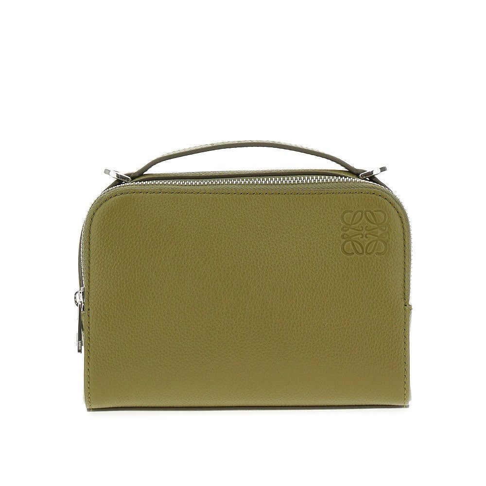 Grained leather mini crossbody bag