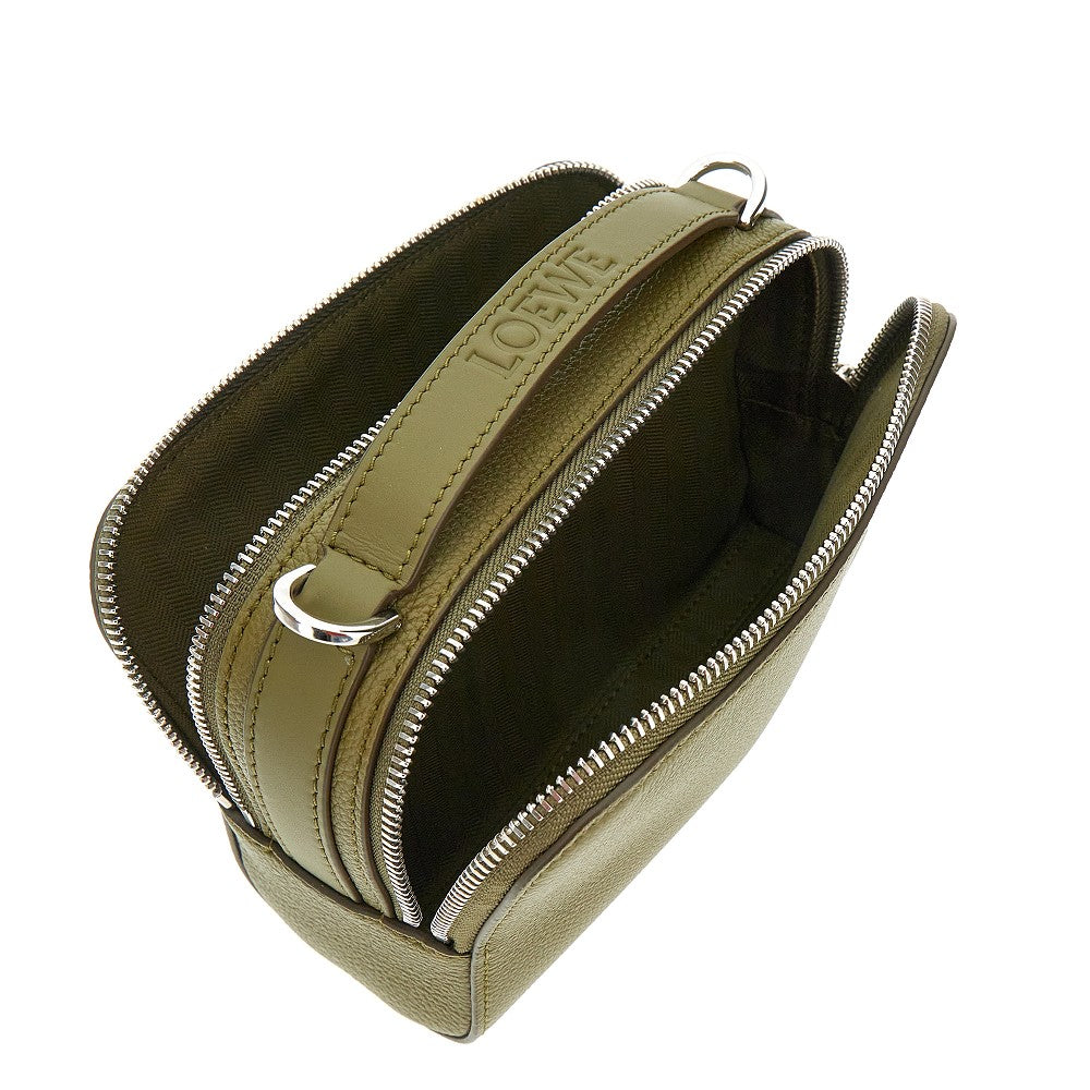 Grained leather mini crossbody bag