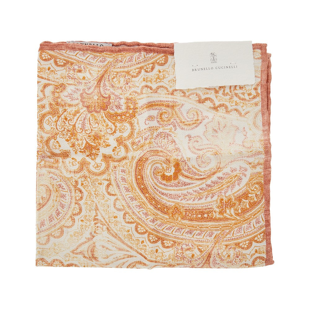 Jacquard silk pocket pochette