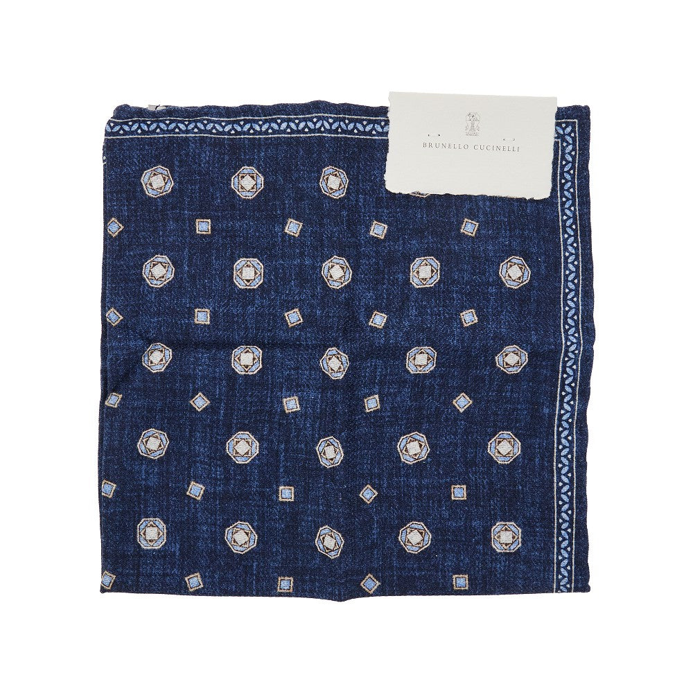 Jacquard silk pocket pochette