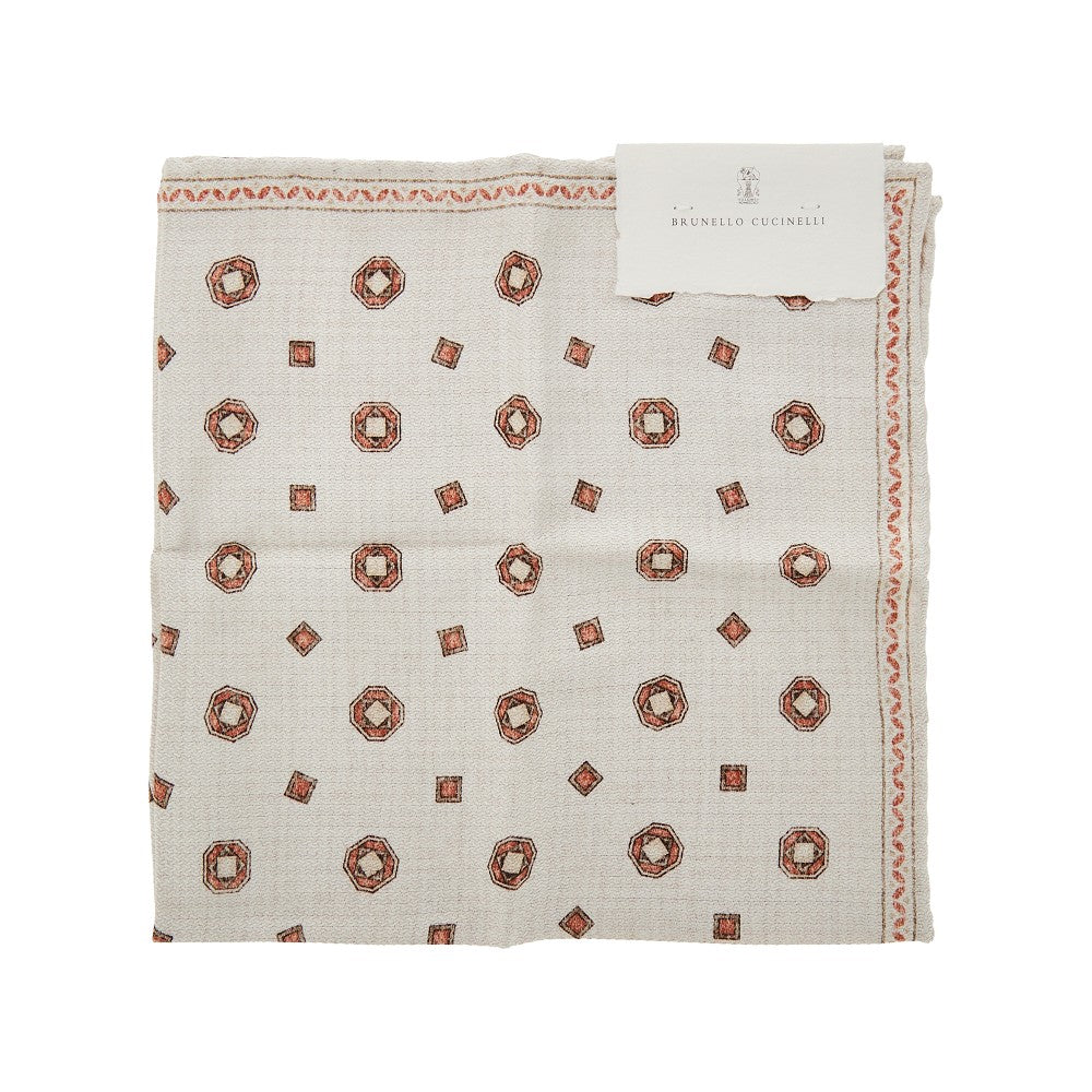 Jacquard silk pocket pochette