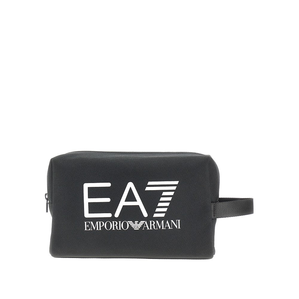 Beauty case in tela con stampa logo