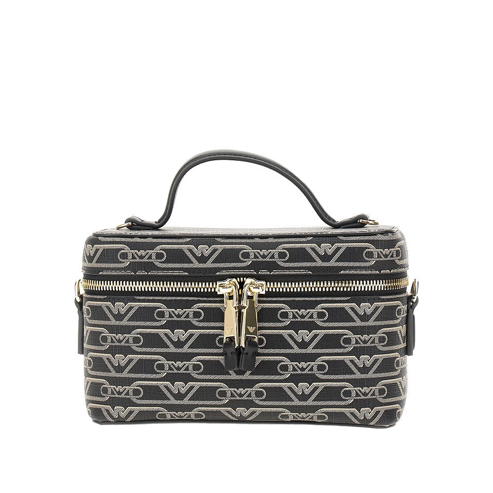 Mini bag beauty case in tessuto spalmato