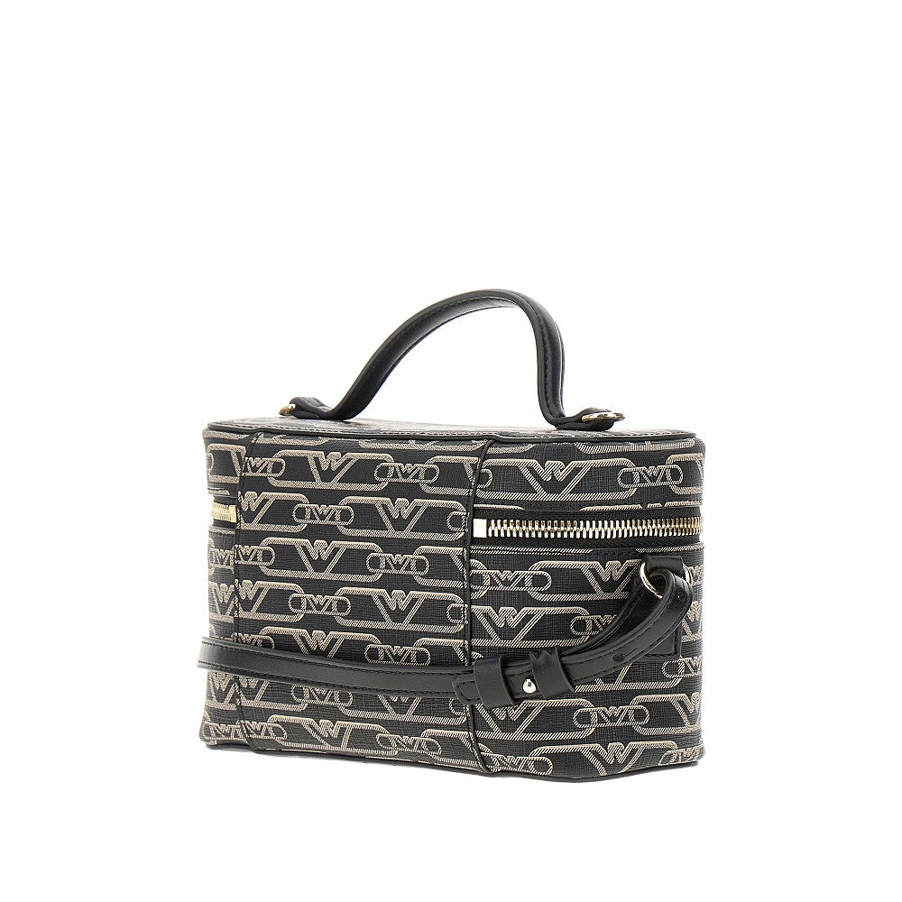 Mini bag beauty case in tessuto spalmato