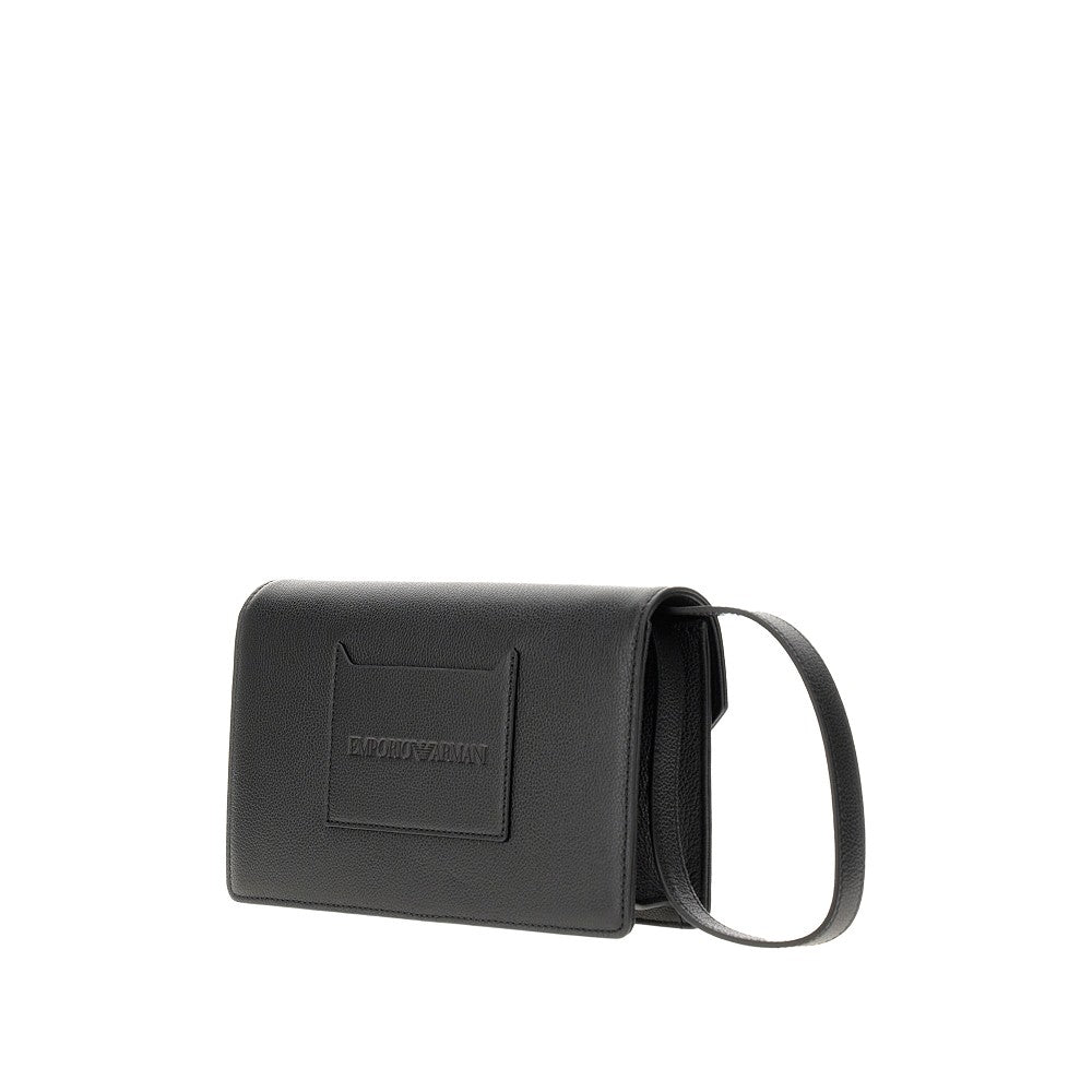 Grained leather pouch