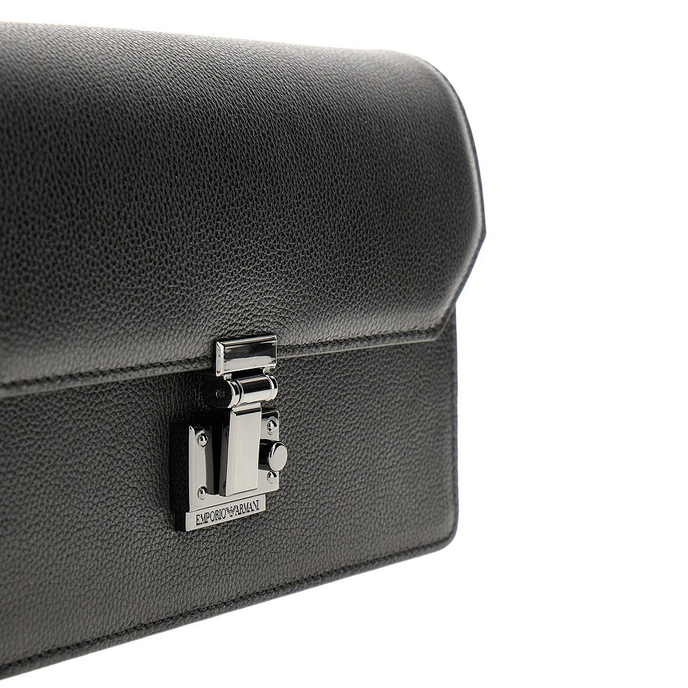 Grained leather pouch