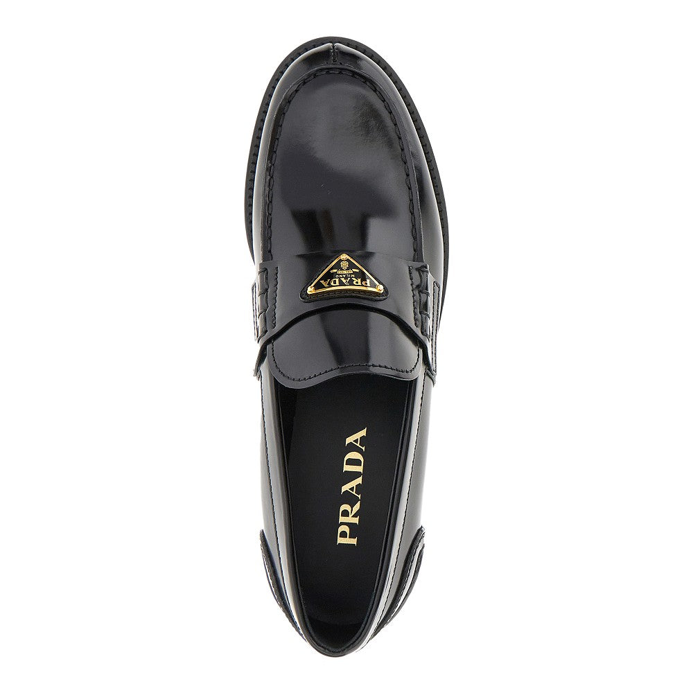 Spazzolato leather loafers