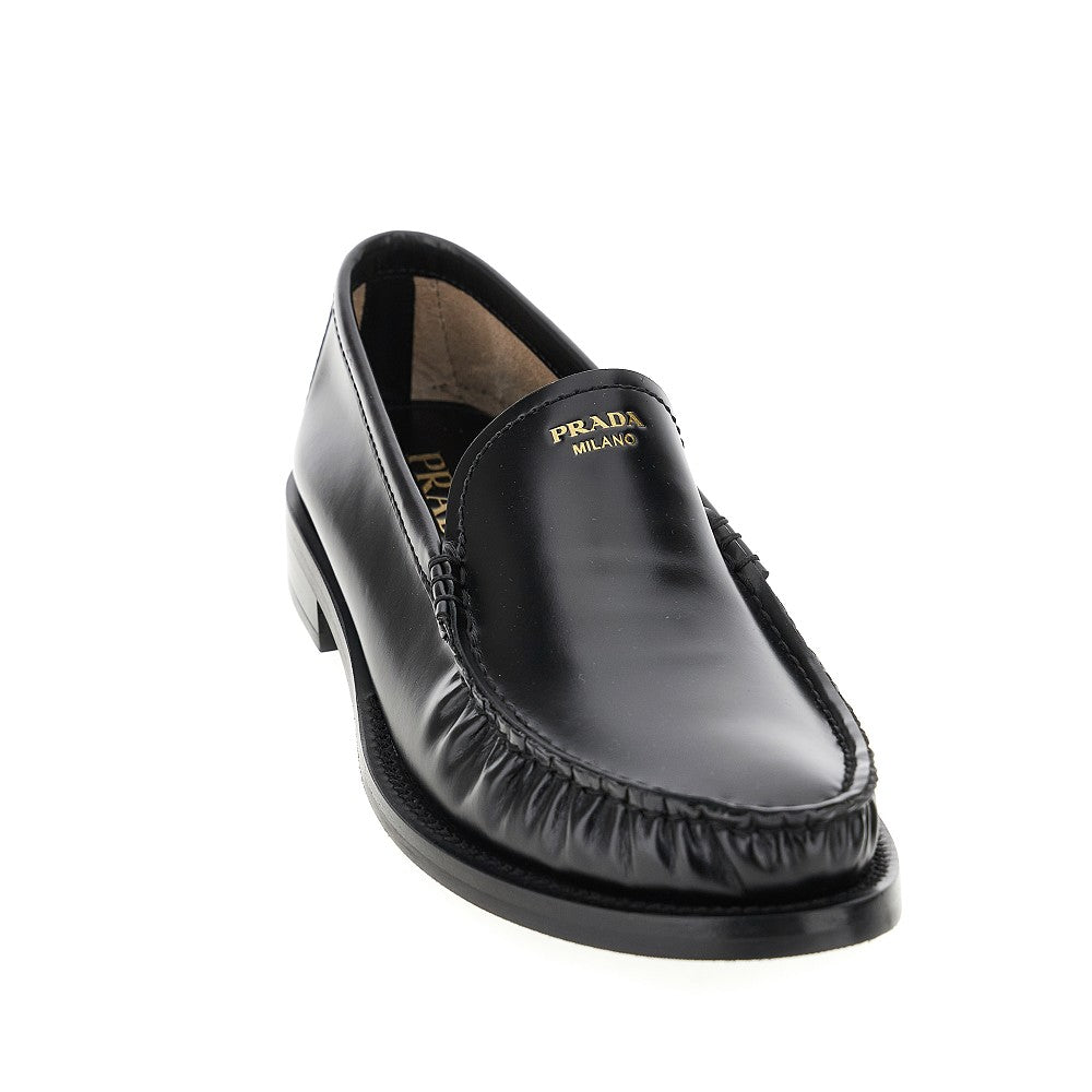 Spazzolato leather loafers