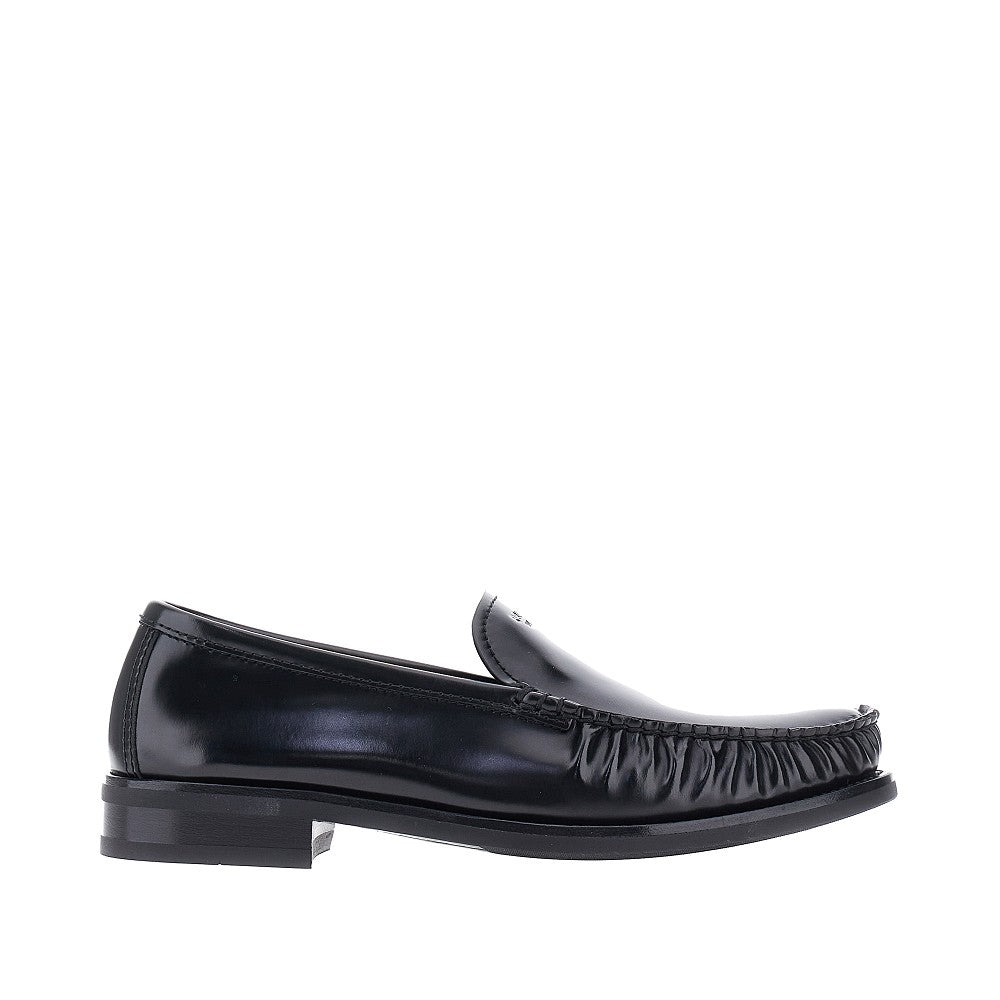 Brushed leather loafers
