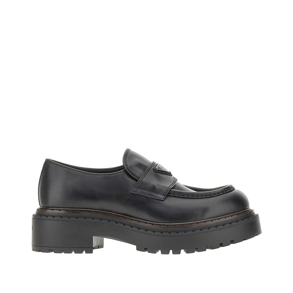 'Double Chocolate' leather loafers
